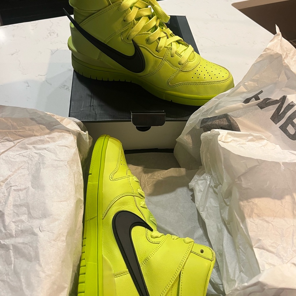New Ambush x Nike Dunk High 'Flash Lime with Box men size 7.5 women 9 - Picture 6 of 11